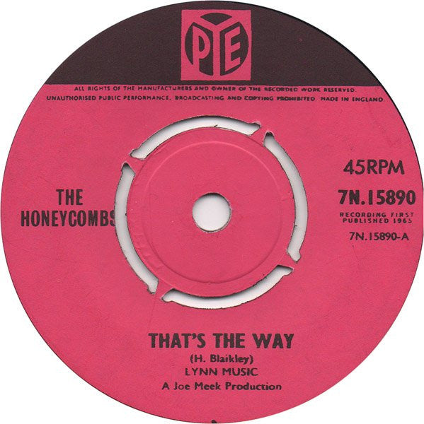 The Honeycombs : That's The Way (7", Single, Pus)