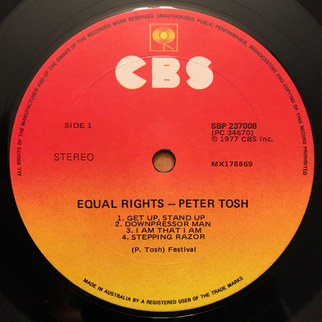 Peter Tosh : Equal Rights (LP, Album)