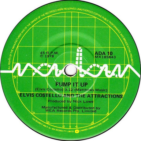 Elvis Costello & The Attractions : Pump It Up (7", Single)