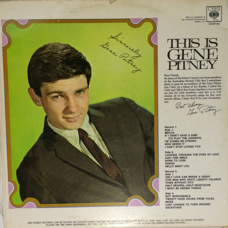 Gene Pitney : This Is Gene Pitney (2xLP, Comp, Club)