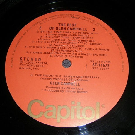 Glen Campbell : The Best Of Glen Campbell (LP, Comp)