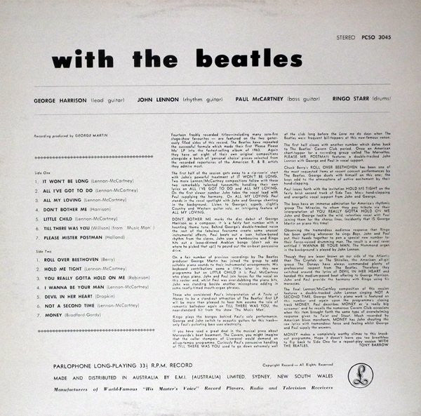 The Beatles : With The Beatles (LP, Album, RE, RP)