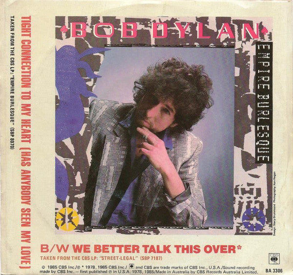 Bob Dylan : Tight Connection To My Heart (Has Anybody Seen My Love) (7", Single, Promo)