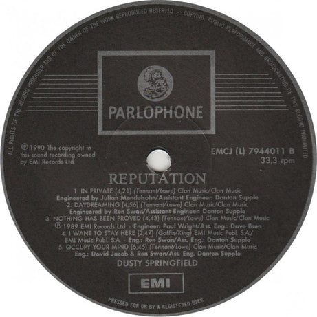 Dusty Springfield : Reputation (LP)