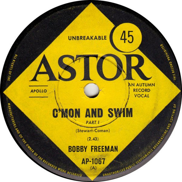 Bobby Freeman : C'mon And Swim (7", Single)