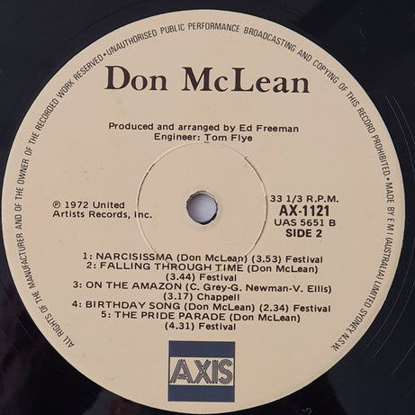 Don McLean : Don McLean (LP, Album, RE)