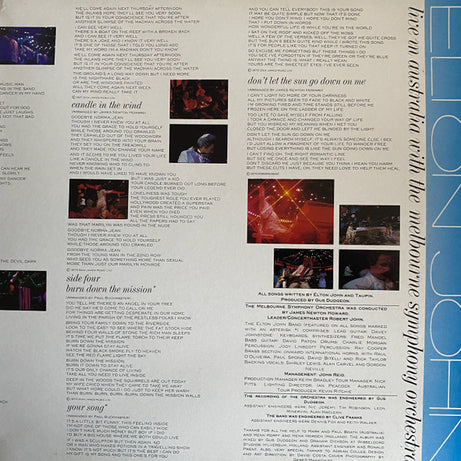 Elton John With The Melbourne Symphony Orchestra* : Live In Australia (2xLP, Album, Gat)