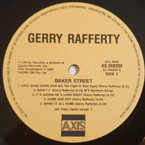 Gerry Rafferty : Baker Street (LP, Comp)