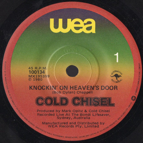 Cold Chisel : Knockin' On Heaven's Door (7", Single)