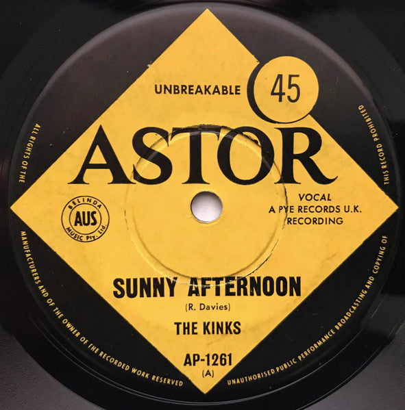 The Kinks : Sunny Afternoon (7", Single)