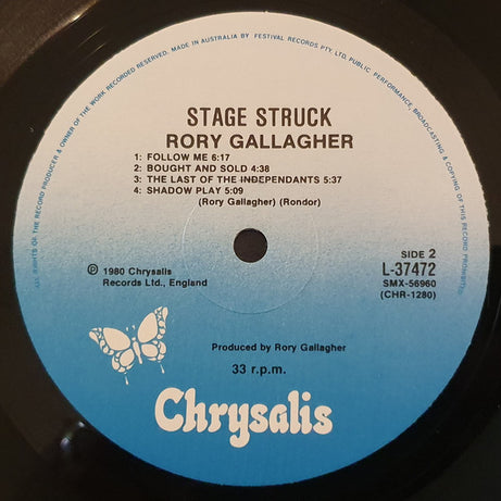 Rory Gallagher : Stage Struck (LP, Album)