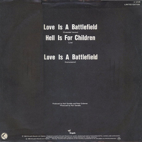 Pat Benatar : Love Is A Battlefield (12", Single, Ltd)
