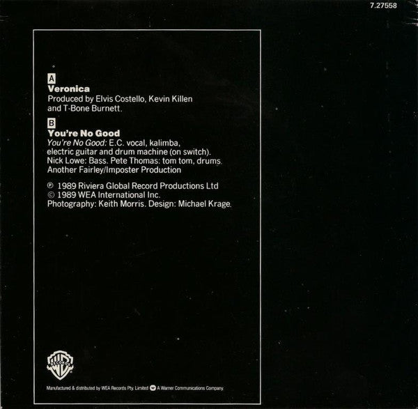Elvis Costello : Veronica (7", Single)