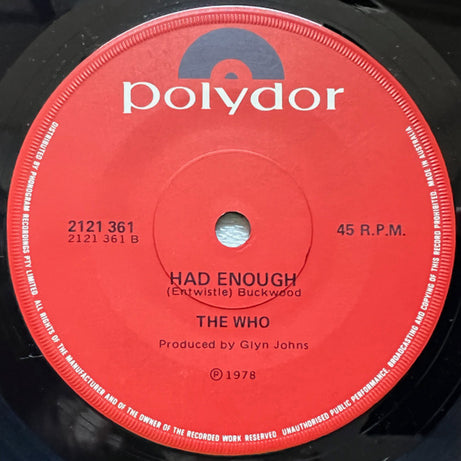 The Who : Who Are You (7", Single)