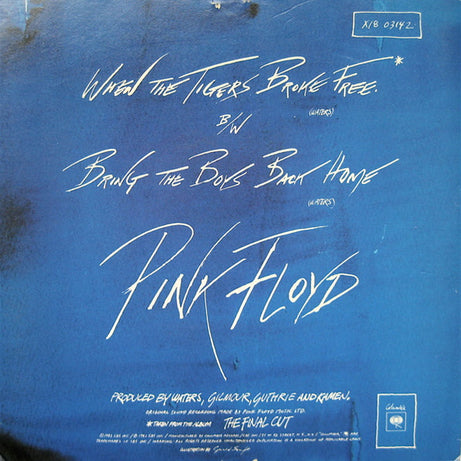 Pink Floyd : The Wall (Music From The Film) (7", Single, Styrene, Gat)