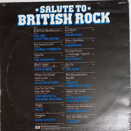 Various : Salute To British Rock (LP, Comp)