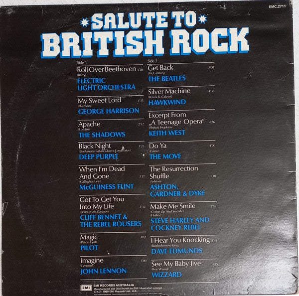 Various : Salute To British Rock (LP, Comp)