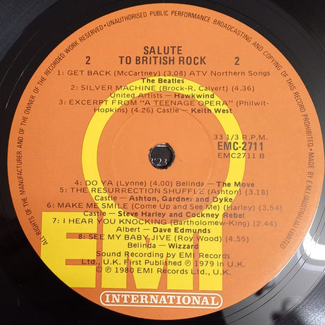 Various : Salute To British Rock (LP, Comp)