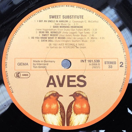 Sweet Substitute : Sweet Substitute (LP)