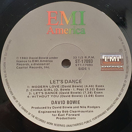 David Bowie : Let's Dance (LP, Album)