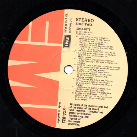 Various : Supa Hits (LP, Comp)