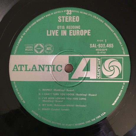 Otis Redding : Otis Redding Live In Europe (LP, Album)