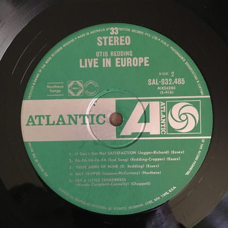 Otis Redding : Otis Redding Live In Europe (LP, Album)