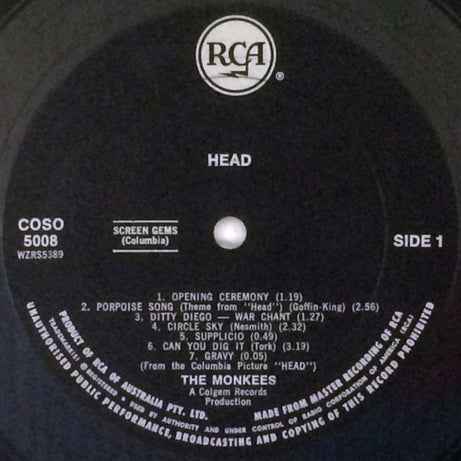 The Monkees : Head (LP, Album)