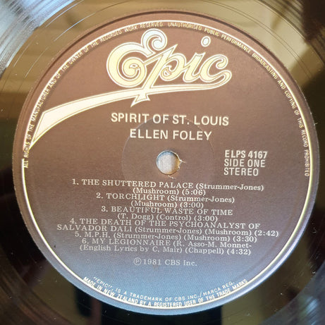 Ellen Foley : Spirit Of St. Louis (LP, Album)