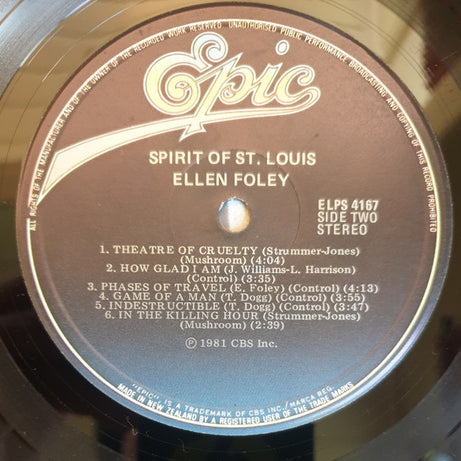 Ellen Foley : Spirit Of St. Louis (LP, Album)