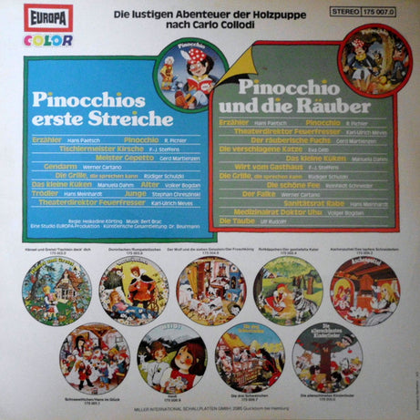 Heikedine Körting : Pinocchios Erste Streiche / Pinocchio Und Die Räuber (LP, Comp, Pic, RP, Yel)