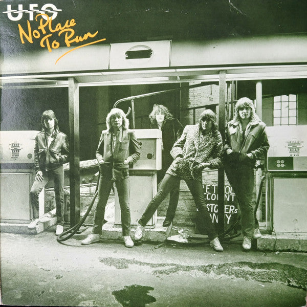 UFO (5) : No Place To Run (LP, Album, Yel)
