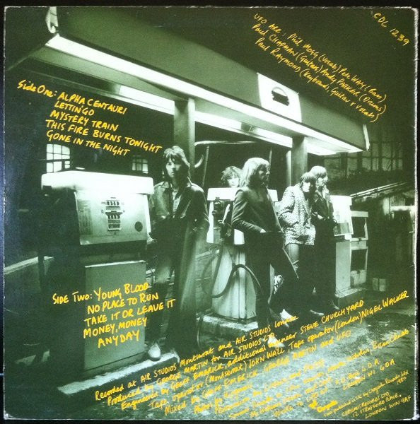 UFO (5) : No Place To Run (LP, Album, Yel)