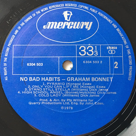 Graham Bonnet : No Bad Habits (LP, Album)