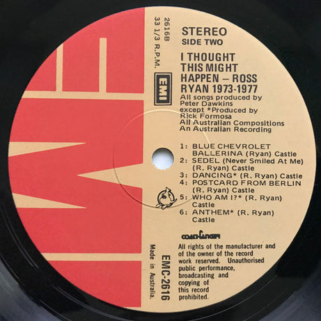 Ross Ryan : I Thought This Might Happen: 1973 – 77 (LP, Comp)