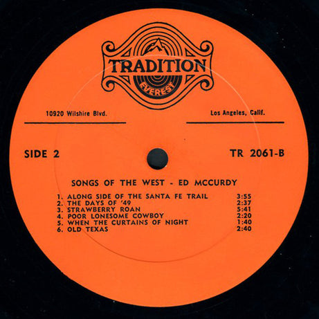 Ed McCurdy : Song Of The West (LP, Album)