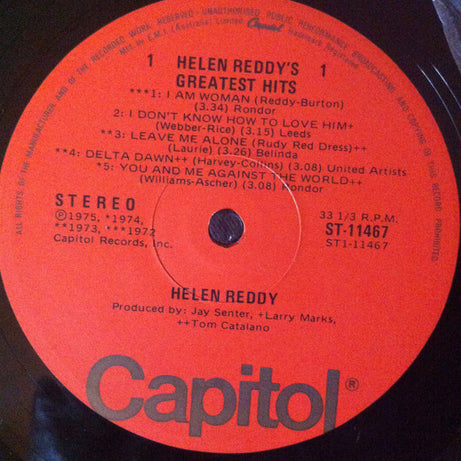 Helen Reddy : Helen Reddy's Greatest Hits (LP, Comp)