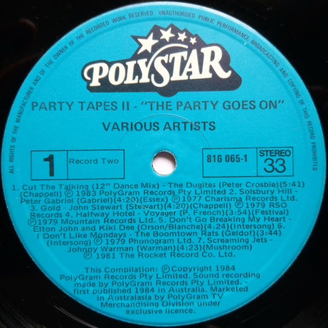 Various : Party Tapes Volume 2: The Party Goes On (2xLP, Comp)