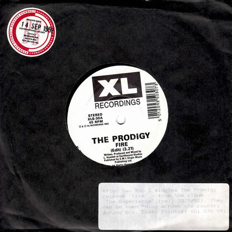 The Prodigy : Fire / Jericho (7", Single)