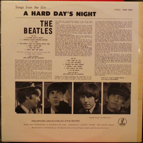 The Beatles : A Hard Day's Night (LP, Album, RE)
