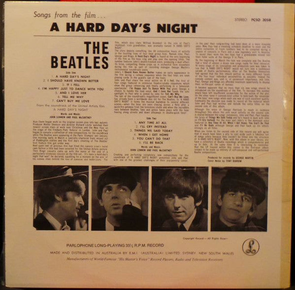 The Beatles : A Hard Day's Night (LP, Album, RE)