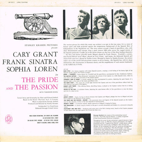 George Antheil : The Pride And The Passion (Music From The Original Soundtrack Of The Motion Picture) (LP, Album, Mono, Club)