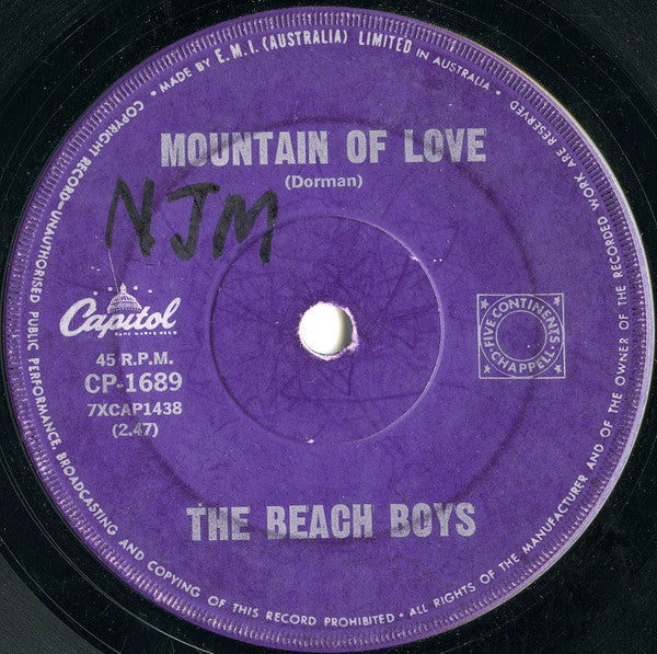 The Beach Boys : Then I Kissed Her (7", Single)