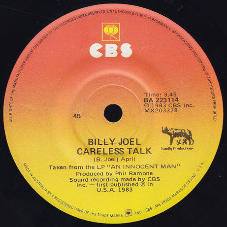 Billy Joel : Uptown Girl (7", Single)