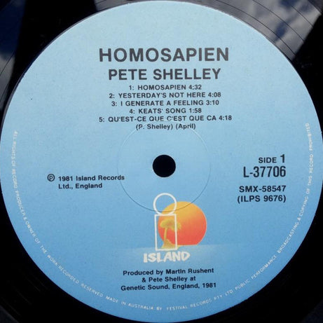 Pete Shelley : Homosapien (LP, Album)
