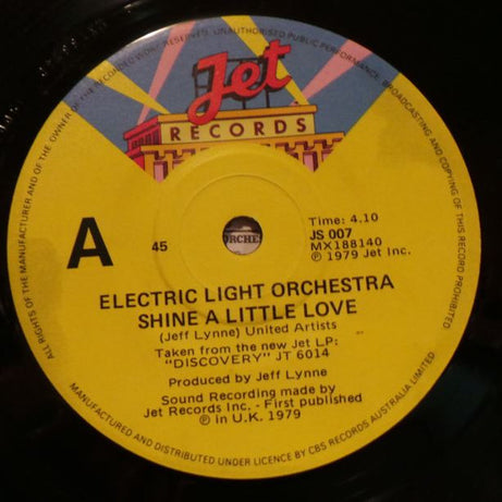 Electric Light Orchestra : Shine A Little Love (7", Single)