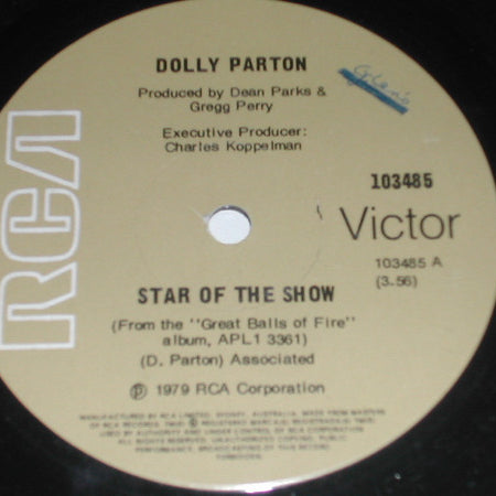 Dolly Parton : Star Of The Show (7", Single)