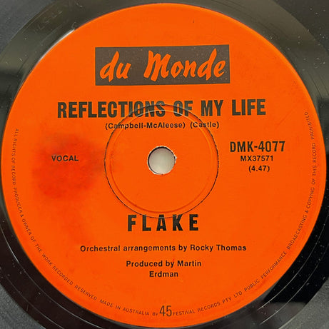 Flake (7) : Reflections Of My Life (7", Single)