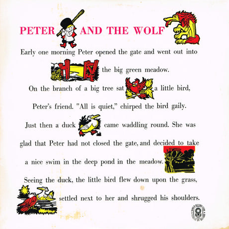 Sergei Prokofiev : Peter And The Wolf (10", Mono, Club, RE)