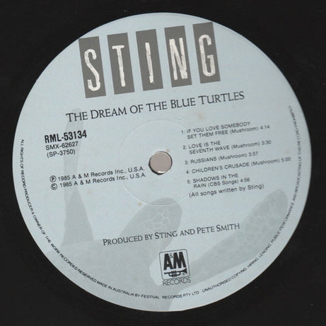 Sting : The Dream Of The Blue Turtles (LP, Album)